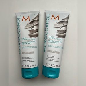 Two Moroccanoil Colour Depositing Hair Masks- Platinum
